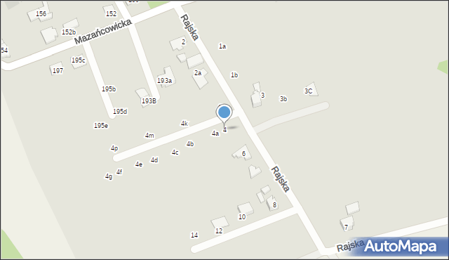 Czechowice-Dziedzice, Rajska, 4, mapa Czechowic-Dziedzic