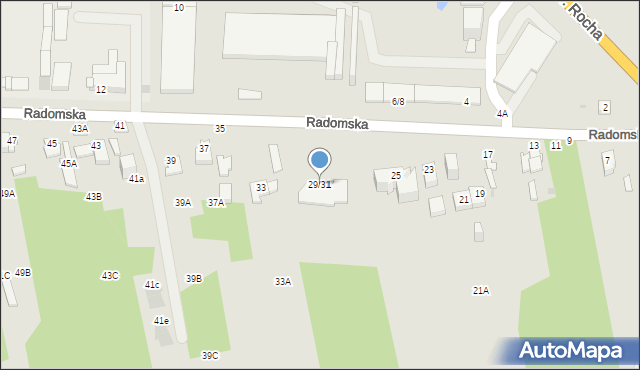 Częstochowa, Radomska, 29/31, mapa Częstochowy