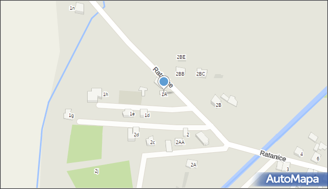 Dąbrowa Górnicza, Ratanice, 1A, mapa Dąbrowa Górnicza