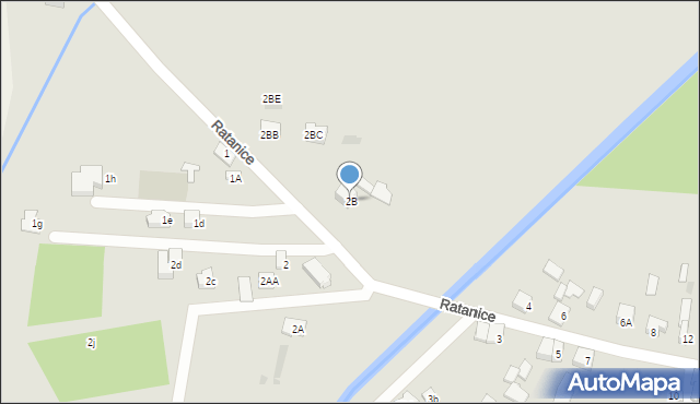 Dąbrowa Górnicza, Ratanice, 2B, mapa Dąbrowa Górnicza