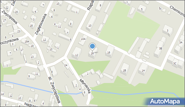 Dąbrowa Górnicza, Rapackiego Adama, 14, mapa Dąbrowa Górnicza