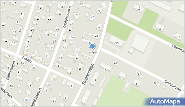 Dąbrowa Górnicza, Rapackiego Adama, 19, mapa Dąbrowa Górnicza