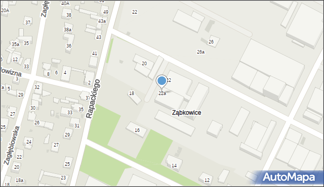 Dąbrowa Górnicza, Rapackiego Adama, 22a, mapa Dąbrowa Górnicza