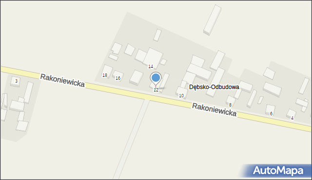 Dębsko, Rakoniewicka, 12, mapa Dębsko