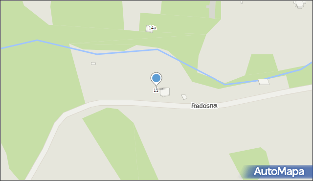 Dobrzany, Radosna, 11, mapa Dobrzany