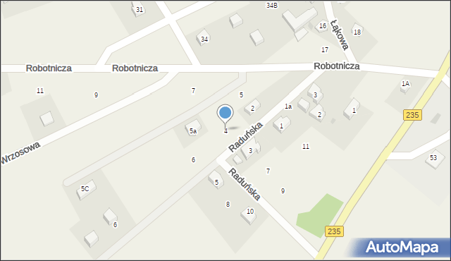 Dziemiany, Raduńska, 4, mapa Dziemiany