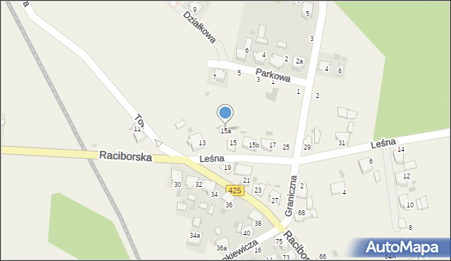 Dziergowice, Raciborska, 15a, mapa Dziergowice