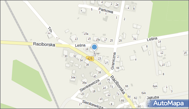 Dziergowice, Raciborska, 21, mapa Dziergowice