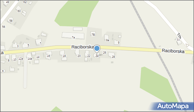 Dziergowice, Raciborska, 24, mapa Dziergowice