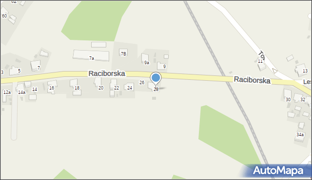 Dziergowice, Raciborska, 28, mapa Dziergowice