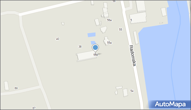 Elbląg, Radomska, 55b, mapa Elbląga