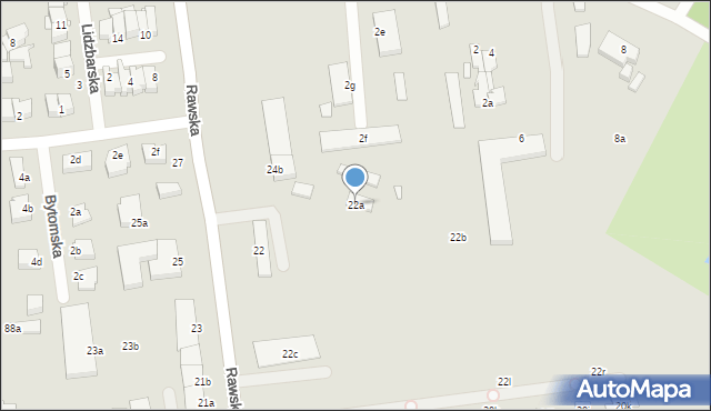 Elbląg, Rawska, 22a, mapa Elbląga