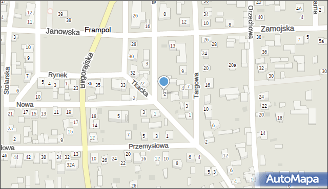 Frampol, Radzięcka, 2, mapa Frampol