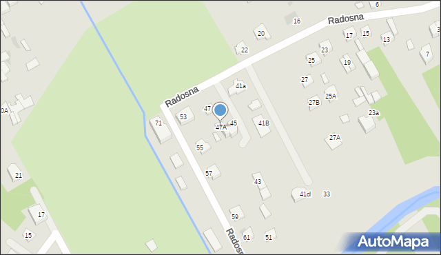 Garwolin, Radosna, 47A, mapa Garwolin