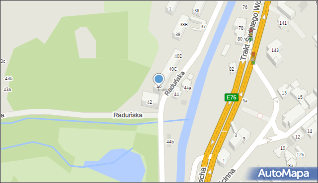 Gdańsk, Raduńska, 40A, mapa Gdańska