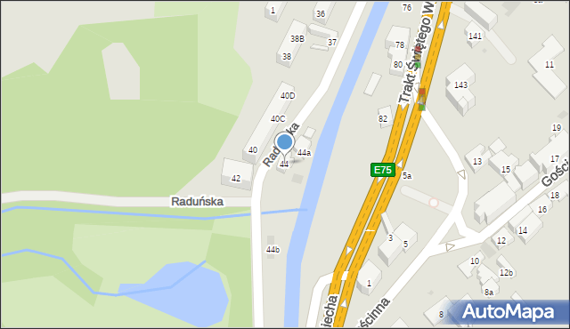 Gdańsk, Raduńska, 44, mapa Gdańska