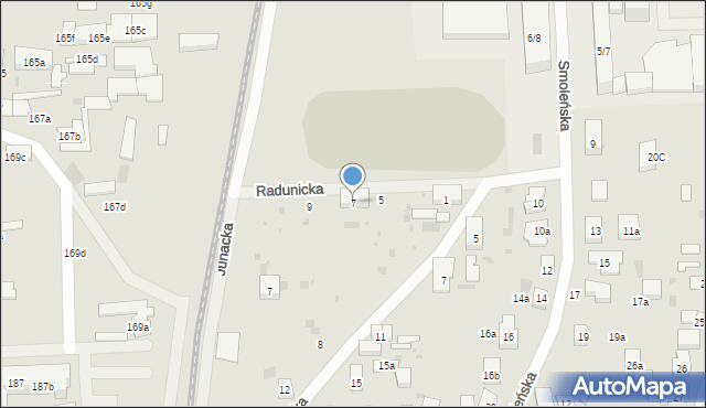 Gdańsk, Radunicka, 7, mapa Gdańska