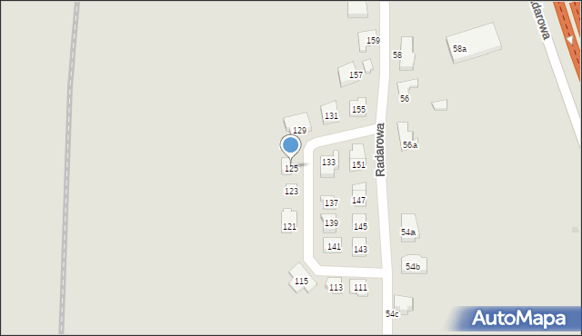 Gdańsk, Radarowa, 125, mapa Gdańska