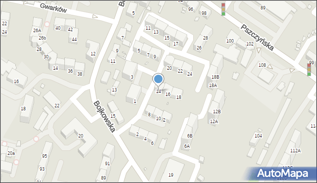 Gliwice, Ratowników Górniczych, 14, mapa Gliwic