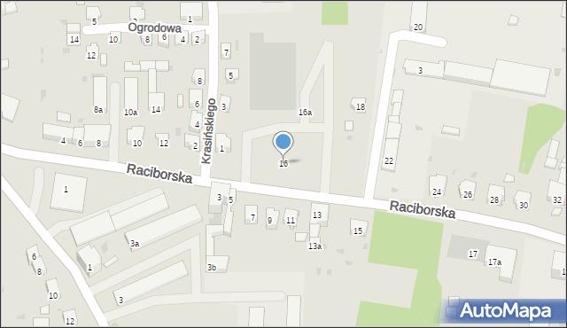 Głubczyce, Raciborska, 16, mapa Głubczyce