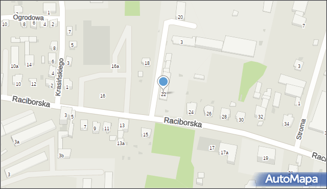 Głubczyce, Raciborska, 22, mapa Głubczyce