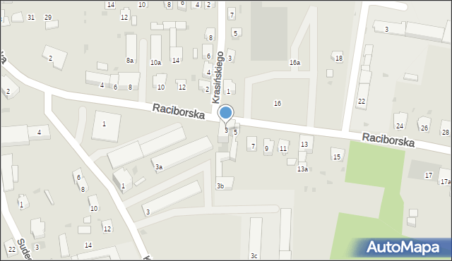 Głubczyce, Raciborska, 3, mapa Głubczyce