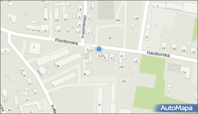 Głubczyce, Raciborska, 7, mapa Głubczyce