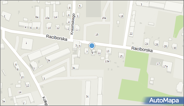 Głubczyce, Raciborska, 9, mapa Głubczyce