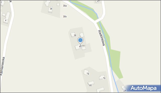 Goleszów, Radoniowa, 40, mapa Goleszów