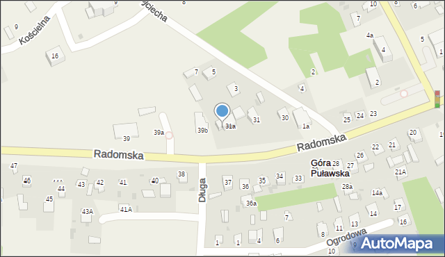 Góra Puławska, Radomska, 31b, mapa Góra Puławska