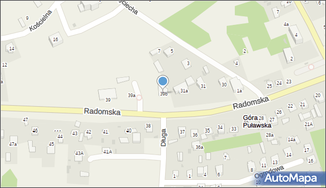 Góra Puławska, Radomska, 39b, mapa Góra Puławska