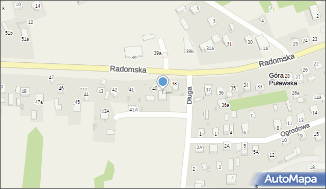 Góra Puławska, Radomska, 40a, mapa Góra Puławska