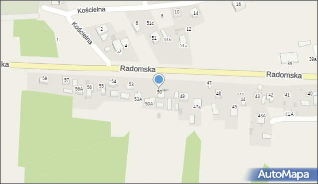 Góra Puławska, Radomska, 50, mapa Góra Puławska