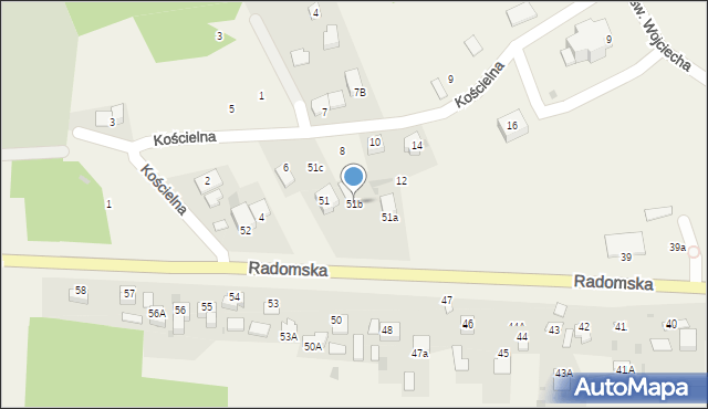 Góra Puławska, Radomska, 51b, mapa Góra Puławska