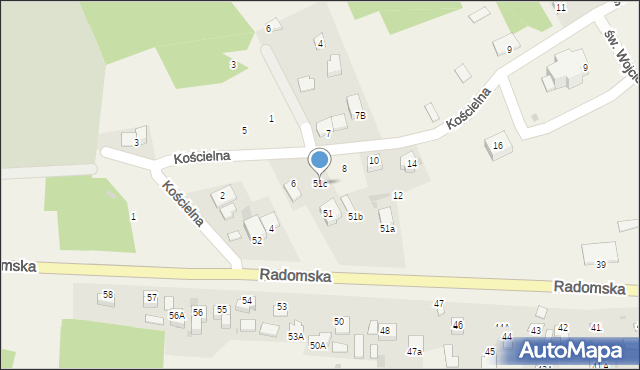 Góra Puławska, Radomska, 51c, mapa Góra Puławska