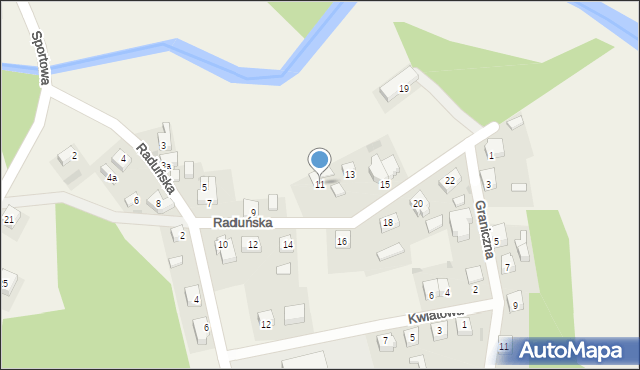 Goręczyno, Raduńska, 11, mapa Goręczyno