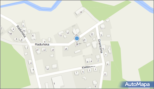 Goręczyno, Raduńska, 18, mapa Goręczyno