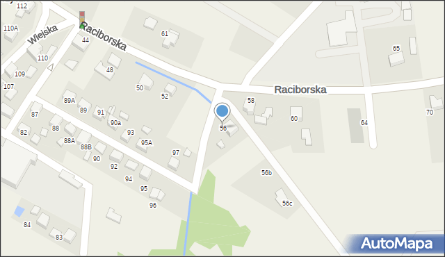 Gorzyczki, Raciborska, 56, mapa Gorzyczki