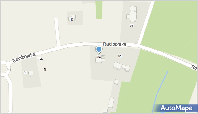 Gorzyczki, Raciborska, 84, mapa Gorzyczki