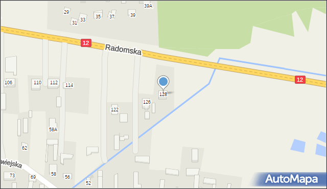 Gózd, Radomska, 128, mapa Gózd