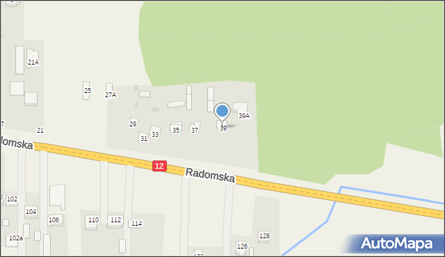 Gózd, Radomska, 39, mapa Gózd