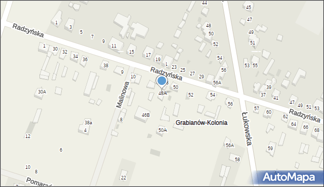 Grabianów, Radzyńska, 48A, mapa Grabianów