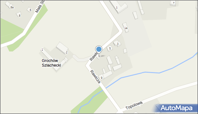 Grochów Szlachecki, Rawicza Władysława, 7, mapa Grochów Szlachecki