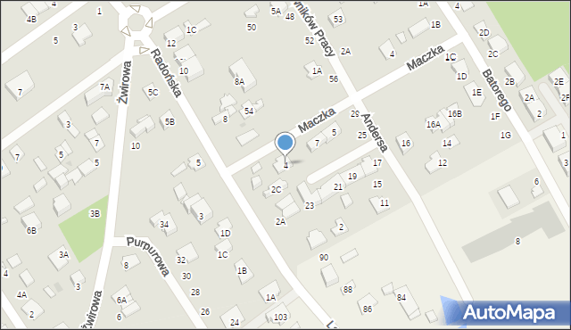 Grodzisk Mazowiecki, Radońska, 4, mapa Grodzisk Mazowiecki