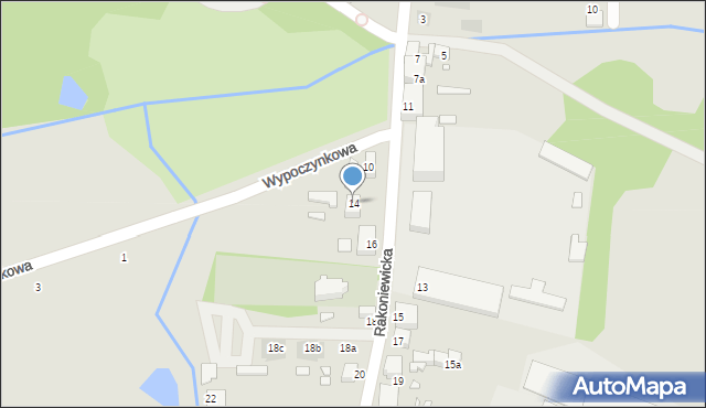 Grodzisk Wielkopolski, Rakoniewicka, 14, mapa Grodzisk Wielkopolski