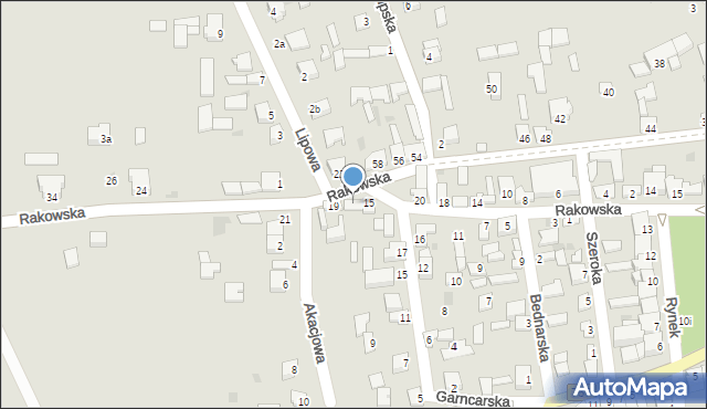 Iwaniska, Rakowska, 17, mapa Iwaniska