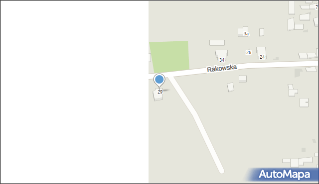 Iwaniska, Rakowska, 29, mapa Iwaniska