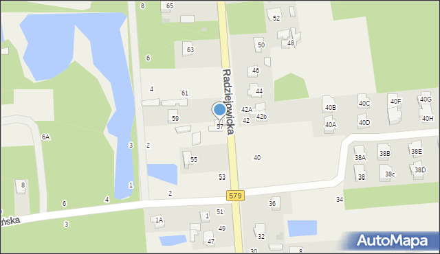 Janinów, Radziejowicka, 57, mapa Janinów