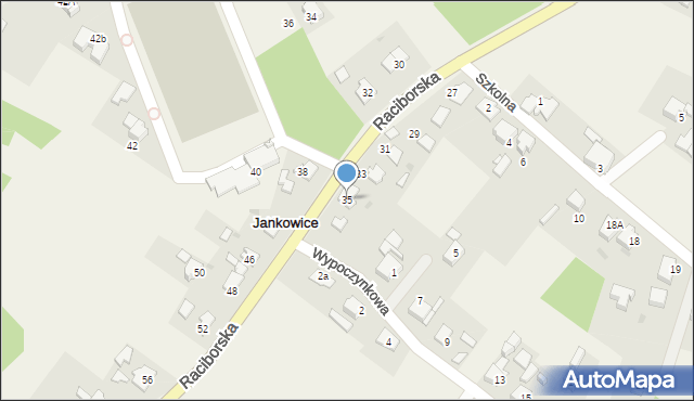 Jankowice, Raciborska, 35, mapa Jankowice