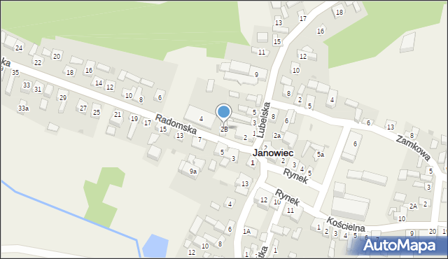 Janowiec, Radomska, 2B, mapa Janowiec